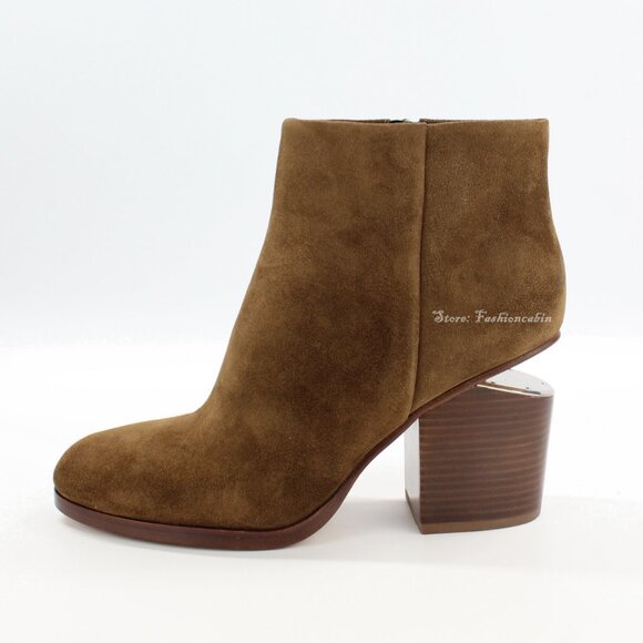 New ALEXANDER WANG Icon Gabi Suede Ankle Boots - Picture 6 of 16